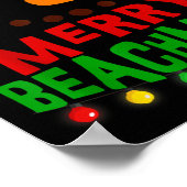 Merry Beachmas Trocal Christmas Hawaii Snowman Bea Poster (Hoek)