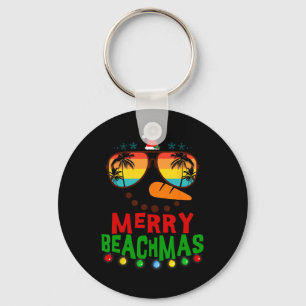 Merry Beachmas Tropical Christmas Hawaii Snowman B Sleutelhanger