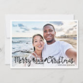 Merry Beachy-kerstvakantiefoto Feestdagenkaart (Voorkant)