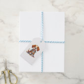 Merry Beagle Lights Cadeaulabel (Met Touw)