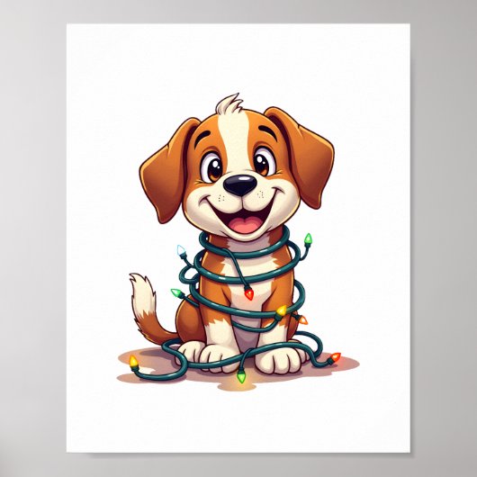 Merry Beagle Lights Poster (Voorkant)