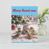 Merry Beard-mas Kerstmis Kaart (Staand voorkant)