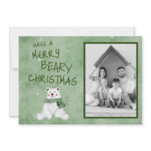 Merry Beary Kerstpoar Beer in Green Scarf