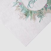 Merry Belly Christmas Feestdagen Branch Grey Blauw Tissuepapier (Detail)