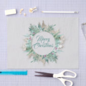 Merry Belly Christmas Feestdagen Branch Grey Cream Tissuepapier (Craft)