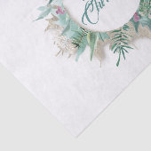 Merry Belly Christmas Feestdagen Branch Mint Cream Tissuepapier (Detail)