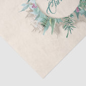 Merry Belly Christmas Feestdagen Branch Mint Cream Tissuepapier (Detail)