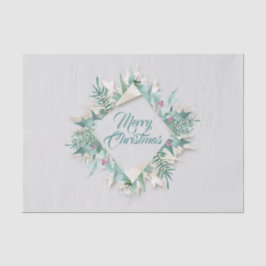 Merry Belly Christmas Feestdagen Krans Grijs Mint  Tissuepapier