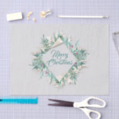 Merry Belly Christmas Feestdagen Krans Grijs Mint  Tissuepapier (Craft)