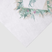 Merry Belly Christmas Feestdagen Krans Mint Creamy Tissuepapier (Detail)