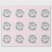 Merry Belly Feestdagen Paarse Mint Pink Cadeaupapier (Vlak)