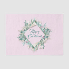 Merry Belly Kerst Feestdagen Krans Roze Creamy Tissuepapier