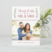 Merry Berries | Pas getrouwd Kerstkaart (Staand voorkant)