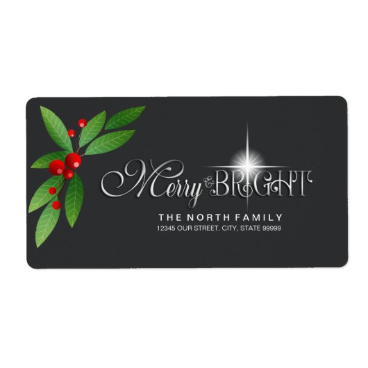 Merry Berry Bright Kerstmis Greenery D591 Etiket (Voorkant)
