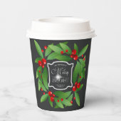 Merry Berry Bright Kerstmis met ID591 Papieren Bekers (Achterkant)