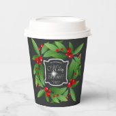 Merry Berry Bright Kerstmis met ID591 Papieren Bekers (Voorkant)