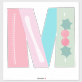 Merry Berry (de letter M) Sticker (Vel)