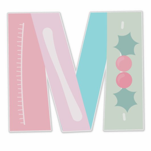 Merry Berry (de letter M) Sticker (Voorkant)