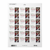 Merry Berry | Kerst Foto Retouradres Etiket (Full Sheet)