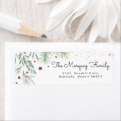 Merry Berry | Kerst Retouradreslabels Etiket (Insitu)