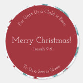 Merry Berry Round Kerst stickers (Voorkant)