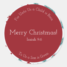 Merry Berry Round Kerst stickers