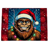 Merry Bigfoot Sasquatch Christmas Groot Cadeauzakje (Voorkant)