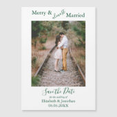 Merry & bijna getrouwd sparen de Datum Magnet (Voorkant)