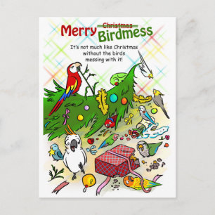 Merry Birdmess Feestdagenkaart