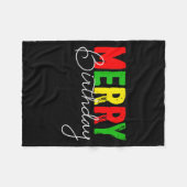 Merry Birthday, Born On Christmas Day Fleece Deken (Voorkant (Horizontaal))