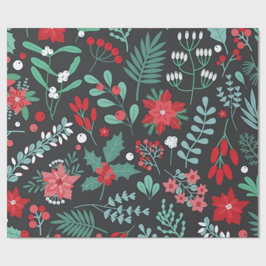 Merry Birthday en Happy Kerstmis Cadeaupapier (Vlak)