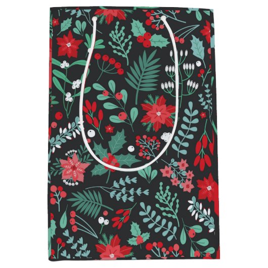 Merry Birthday en Happy Kerstmis Medium Cadeauzakje (Voorkant)