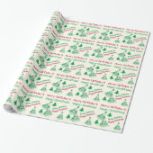 Merry Birthday en Happy Kerstmis - Xmas Bday v2 Cadeaupapier (Uitgerold)