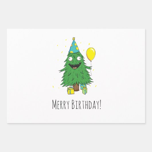 Merry Birthday Wrapping Paper (Voorkant 2)