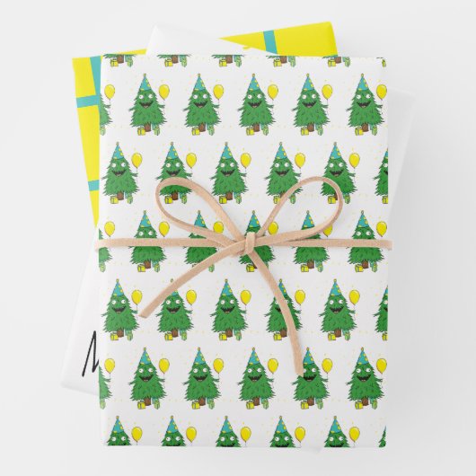 Merry Birthday Wrapping Paper (In situ)