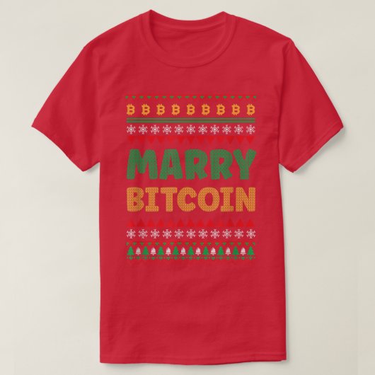 Merry Bitangle Ugly Christmas Snowflake Tree Desig T-shirt (Design voorkant)
