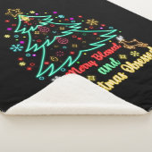 Merry Blessed en Kerstmis geobsedeerd Sherpa Deken (3/4)