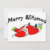 Merry Blitzmas Santa Feestdagenkaart (Voorkant)
