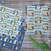 Merry Blue InterGeloof Chrismukkah Assortment Inpakpapier Vel