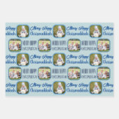 Merry Blue InterGeloof Chrismukkah Assortment Inpakpapier Vel (Voorkant)