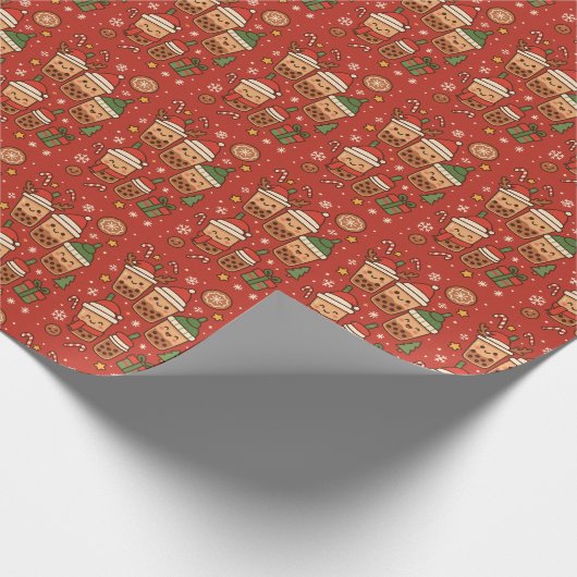 Merry Boba Time Cadeaupapier (Hoek)