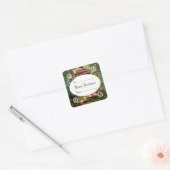 Merry Bookmas. Bladstack Square Sticker (Envelop)