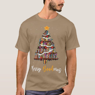 Merry Bookmas Book Kerstmis Librarian Funny T-shirt
