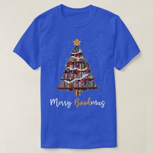 Merry Bookmas Book Kerstmis Librarian Funny T-shirt (Design voorkant)
