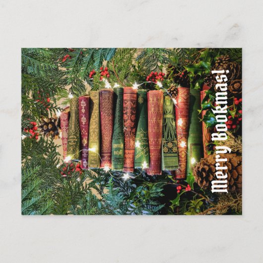 Merry Bookmas Briefkaart (Voorkant)