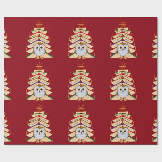 Merry Bookmas Cadeaupapier (Vlak)