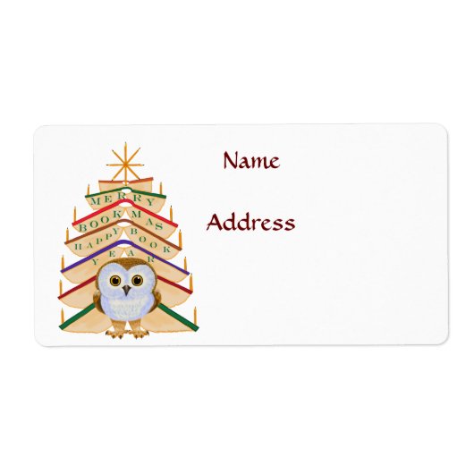 Merry Bookmas Etiket (Voorkant)