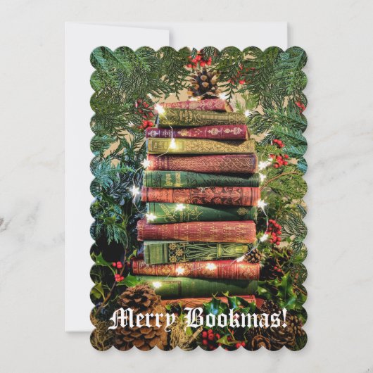 Merry Bookmas Feestdagenkaart (Voorkant)