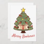 Merry Bookmas Feestdagenkaart (Voorkant / Achterkant)