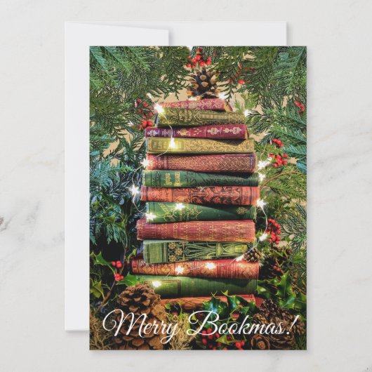 Merry Bookmas Feestdagenkaart (Voorkant)